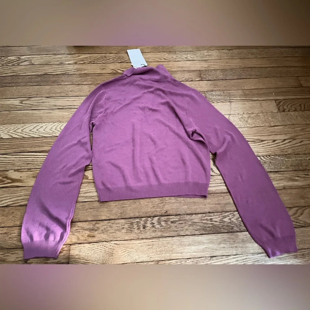 Zara Pink Short-Sleeve Polo Sweater